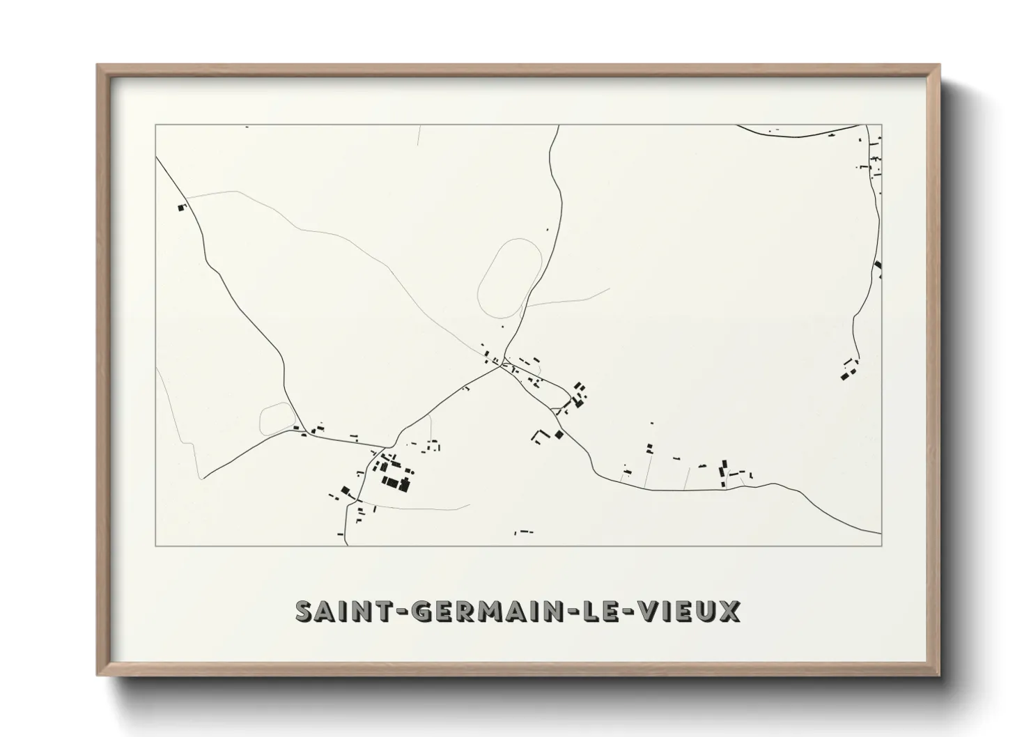 Une affiche de carte sur Saint-Germain-le-Vieux