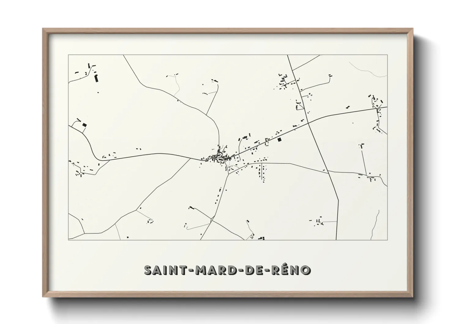 Une affiche de carte sur Saint-Mard-de-Réno