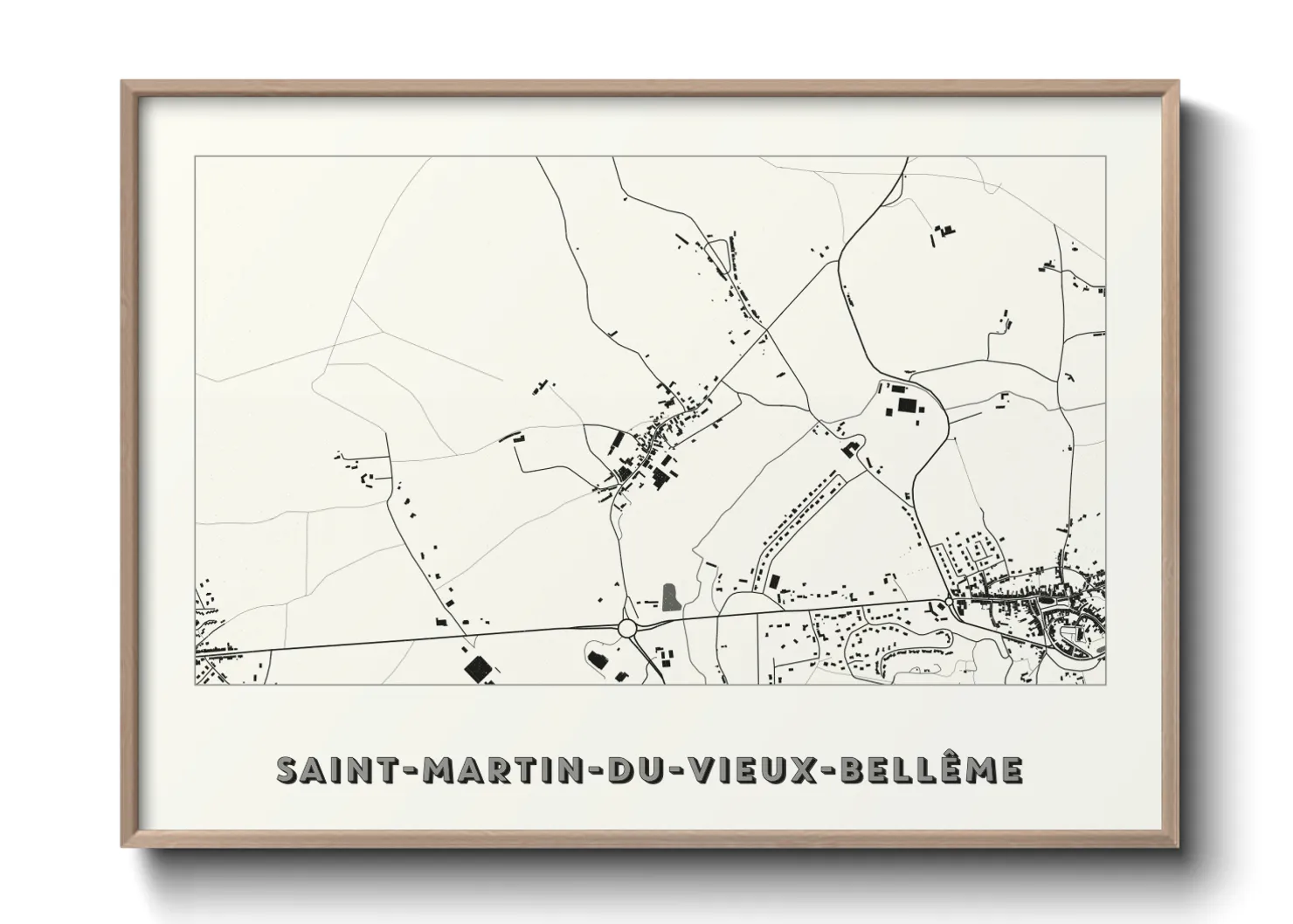Une affiche de carte sur Saint-Martin-du-Vieux-Bellême