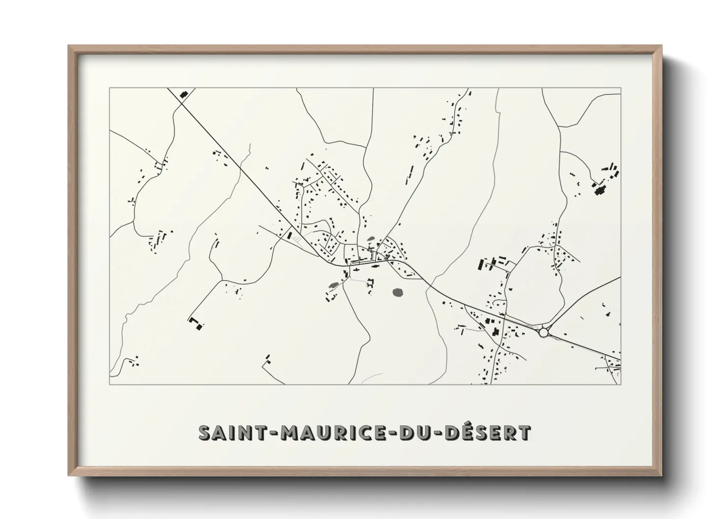 Une affiche de carte sur Saint-Maurice-du-Désert