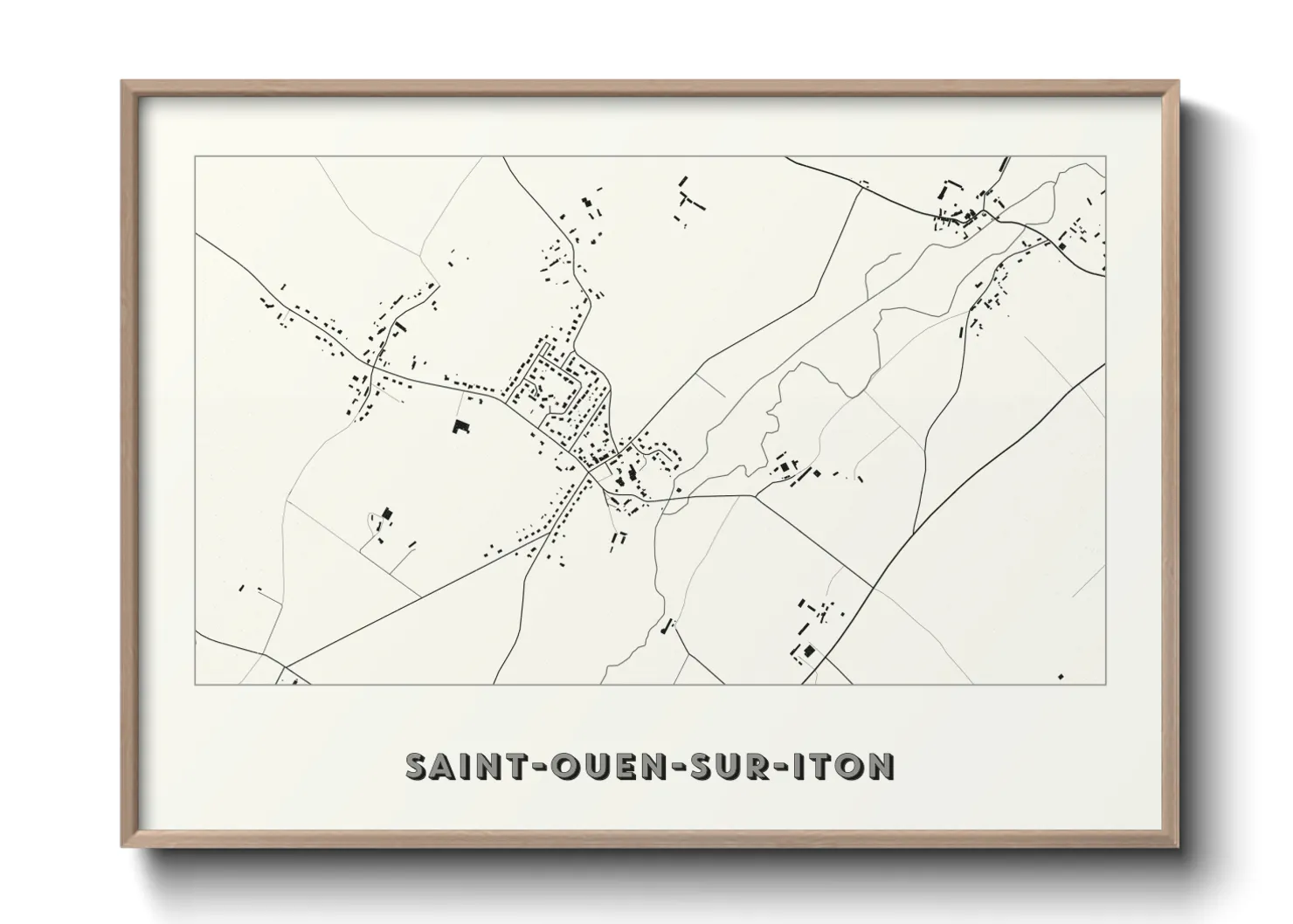 Une affiche de carte sur Saint-Ouen-sur-Iton