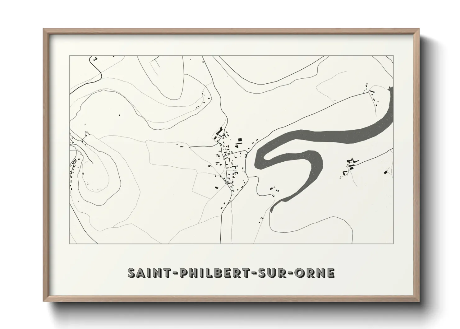 Une affiche de carte sur Saint-Philbert-sur-Orne