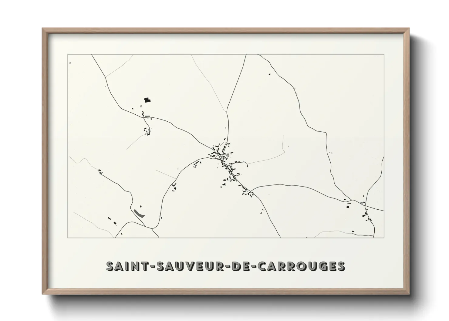 Une affiche de carte sur Saint-Sauveur-de-Carrouges