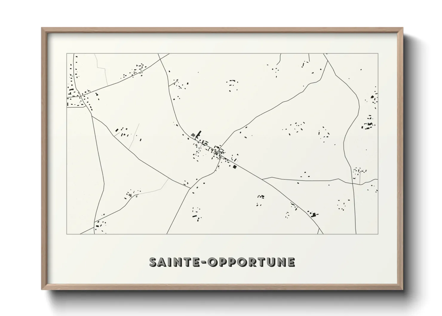 Une affiche de carte sur Sainte-Opportune