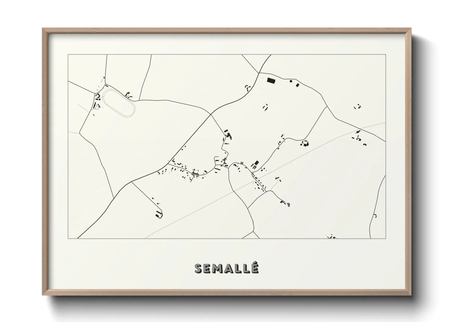 Une affiche de carte sur Semallé