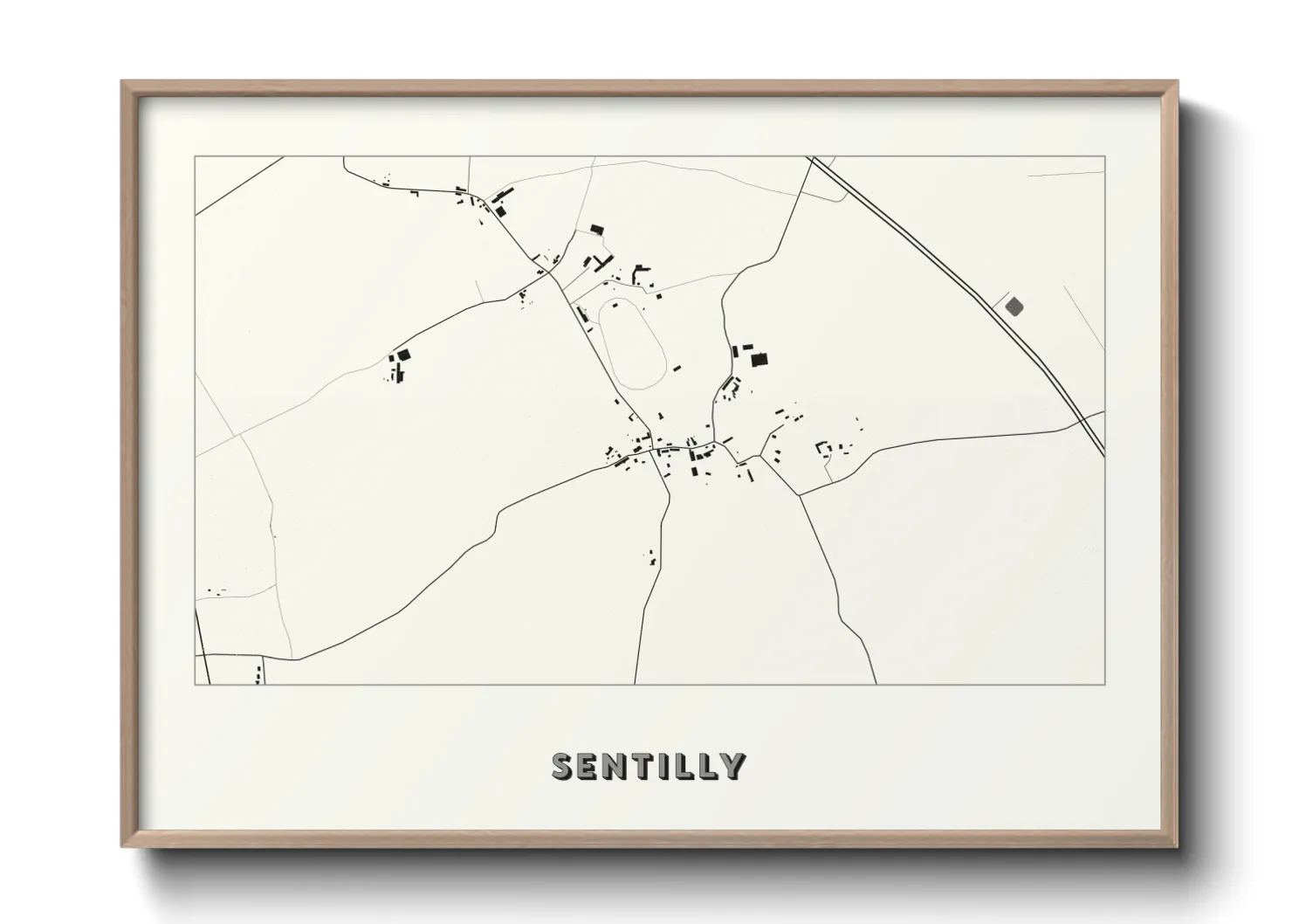 Une affiche de carte sur Sentilly