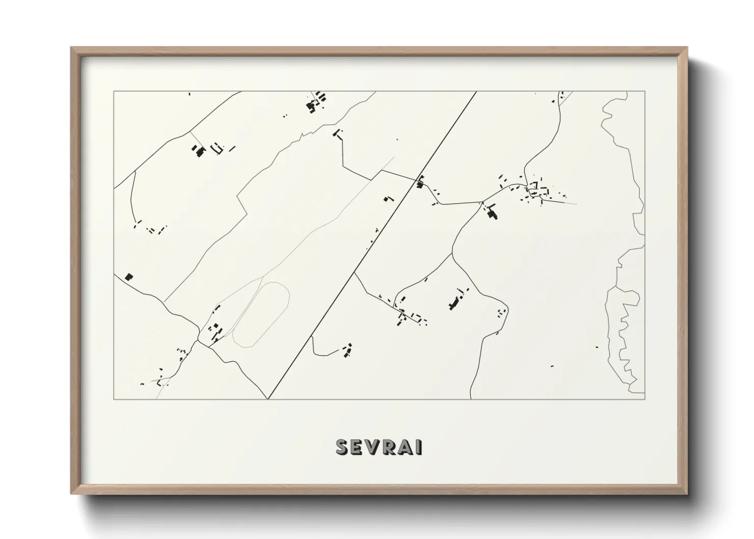 Une affiche de carte sur Sevrai