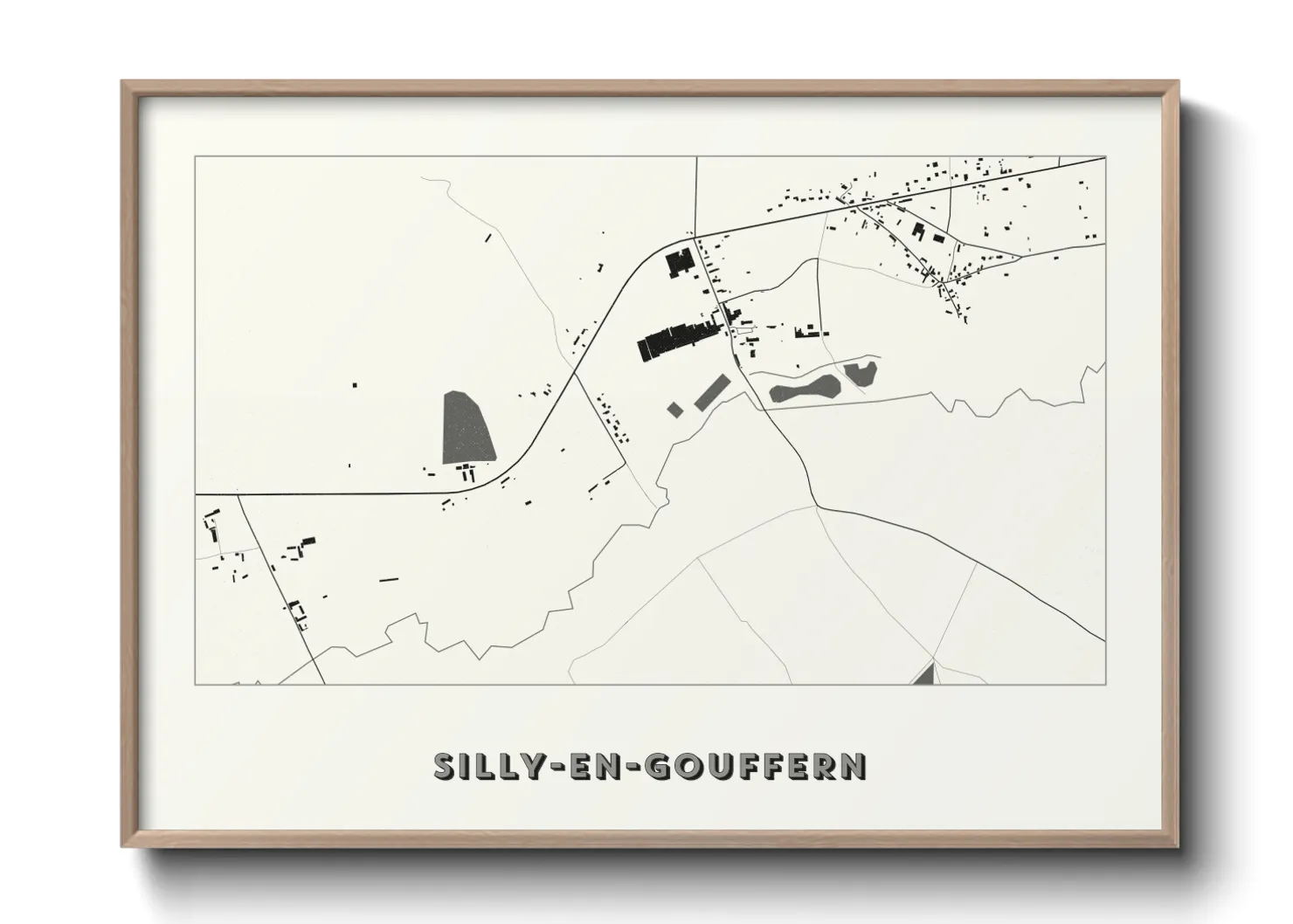 Une affiche de carte sur Silly-en-Gouffern