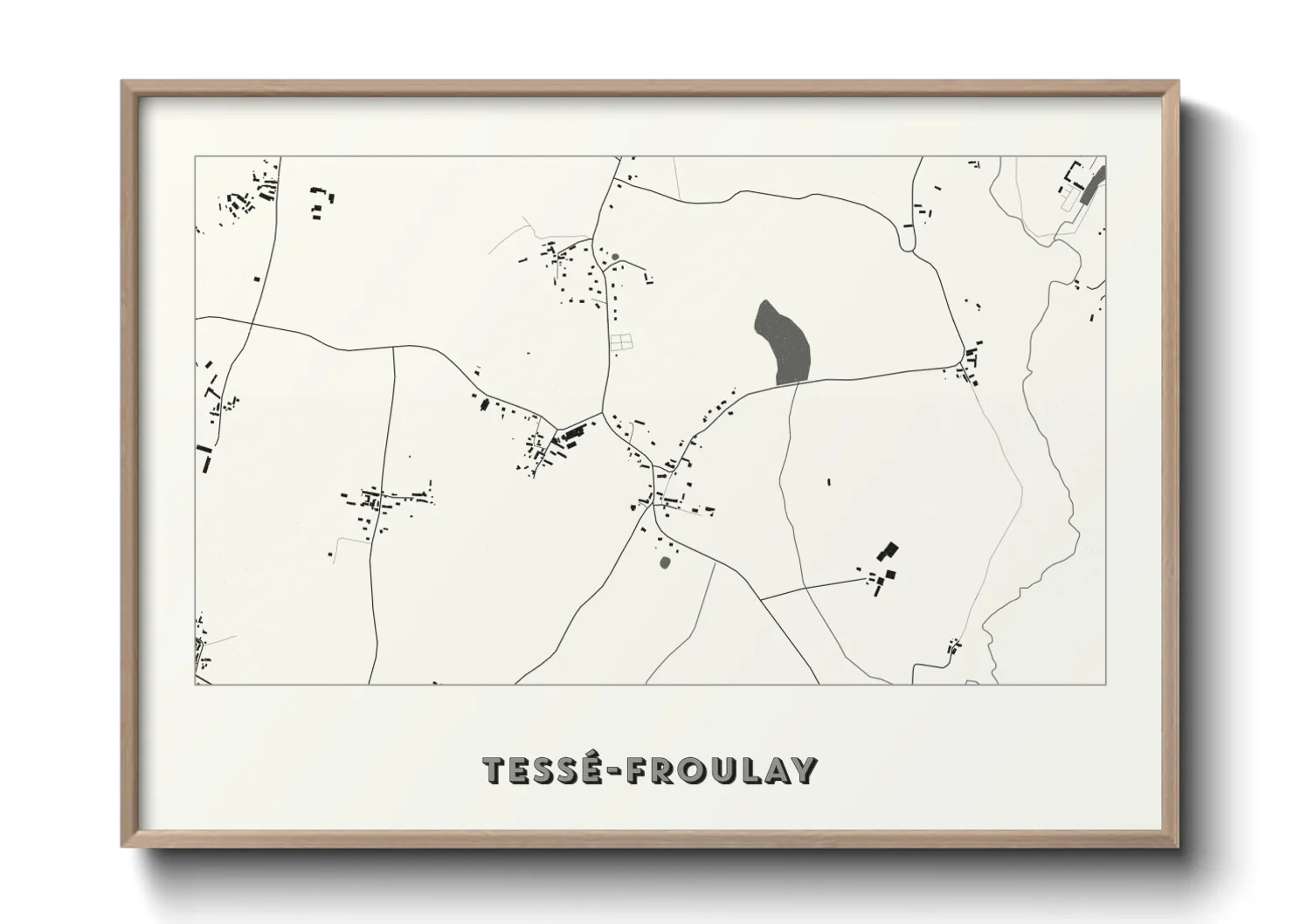 Une affiche de carte sur Tessé-Froulay