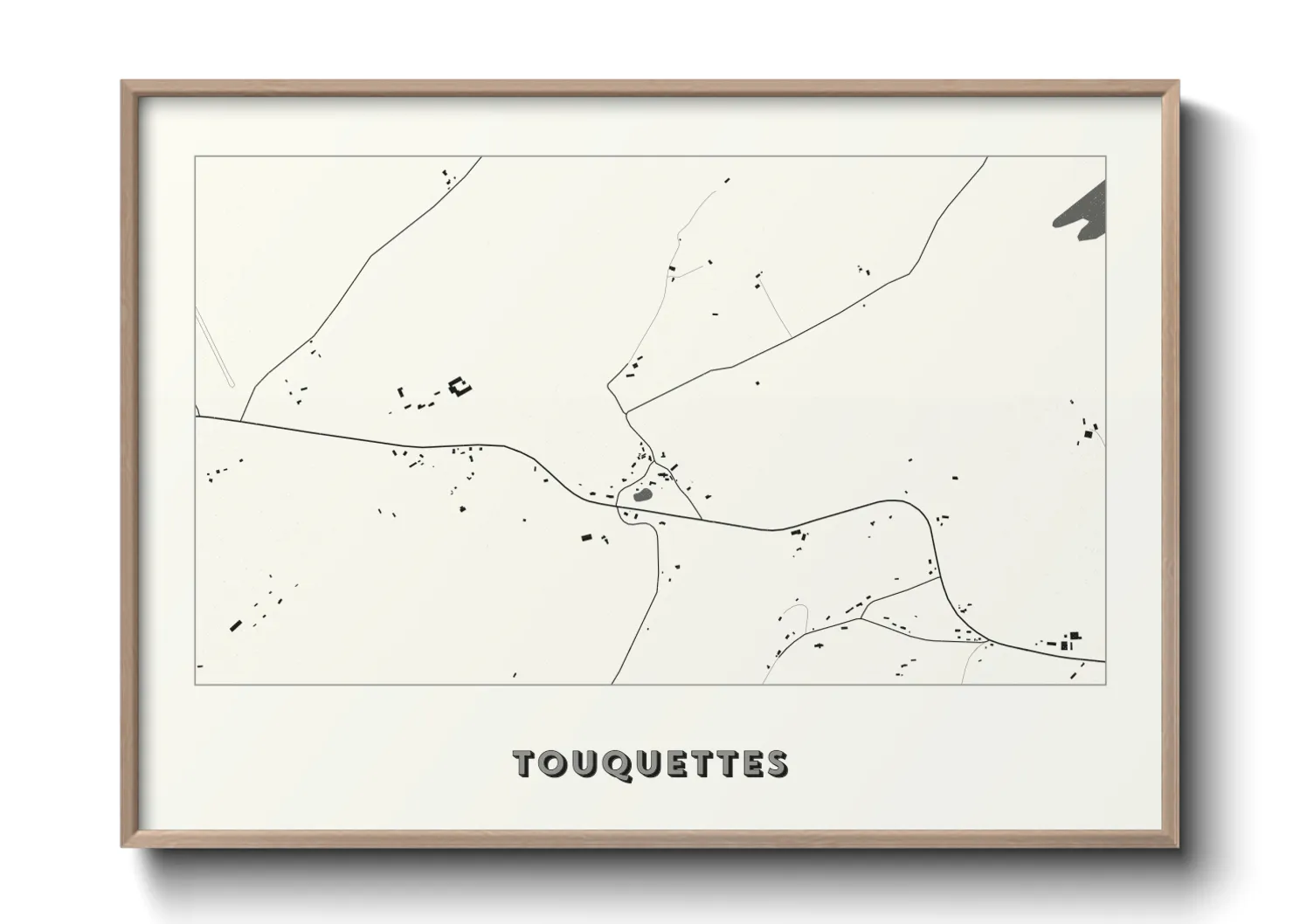 Une affiche de carte sur Touquettes