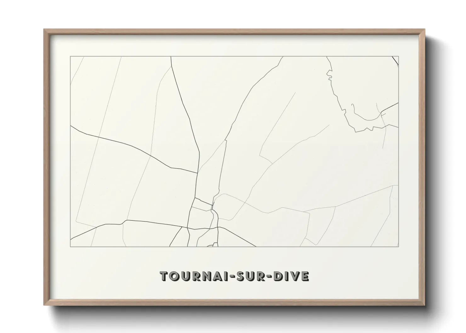 Une affiche de carte sur Tournai-sur-Dive
