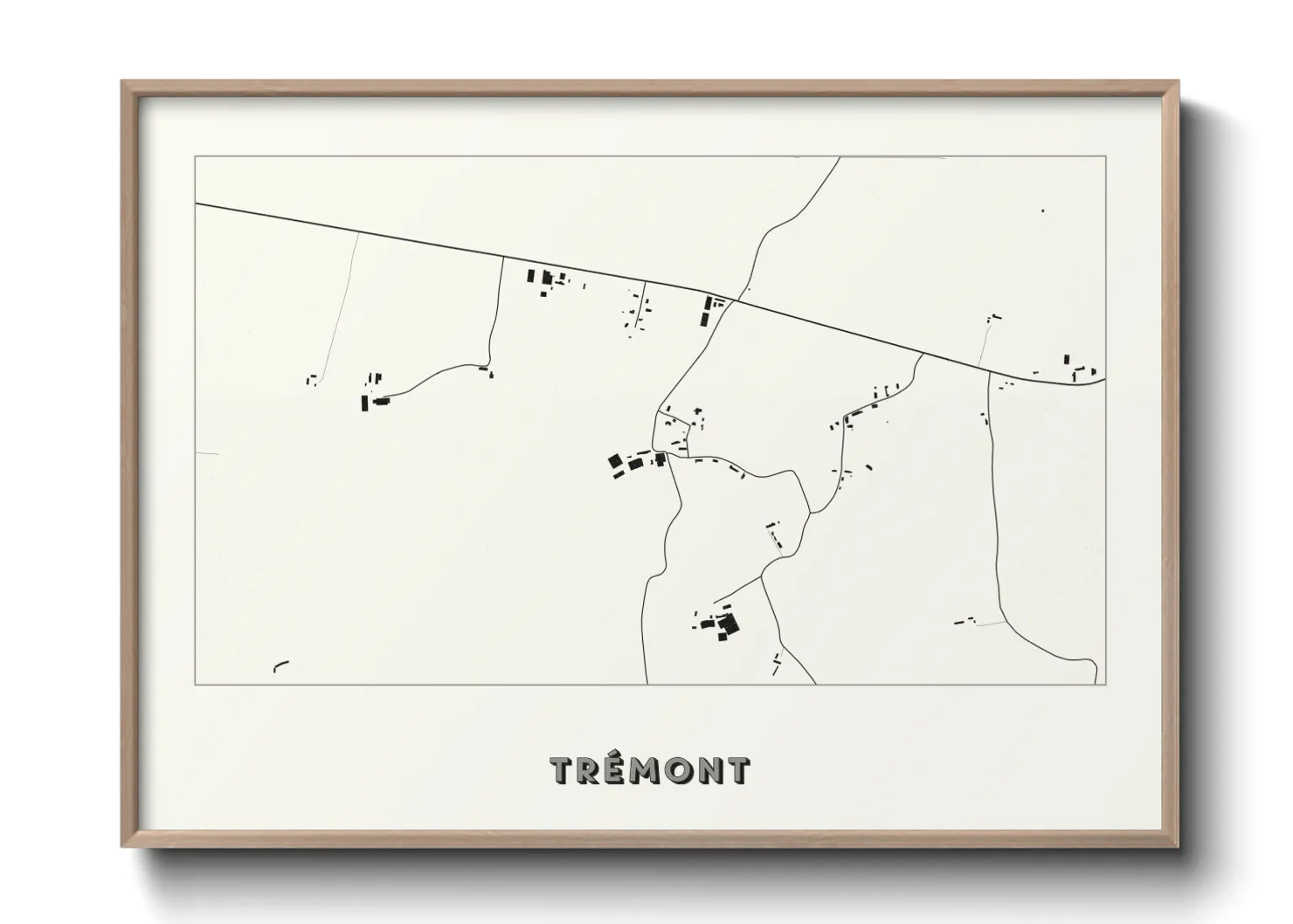 Une affiche de carte sur Trémont