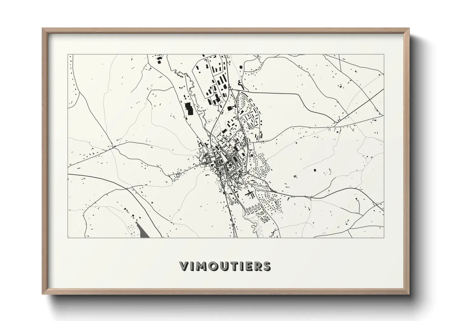 Une affiche de carte sur Vimoutiers