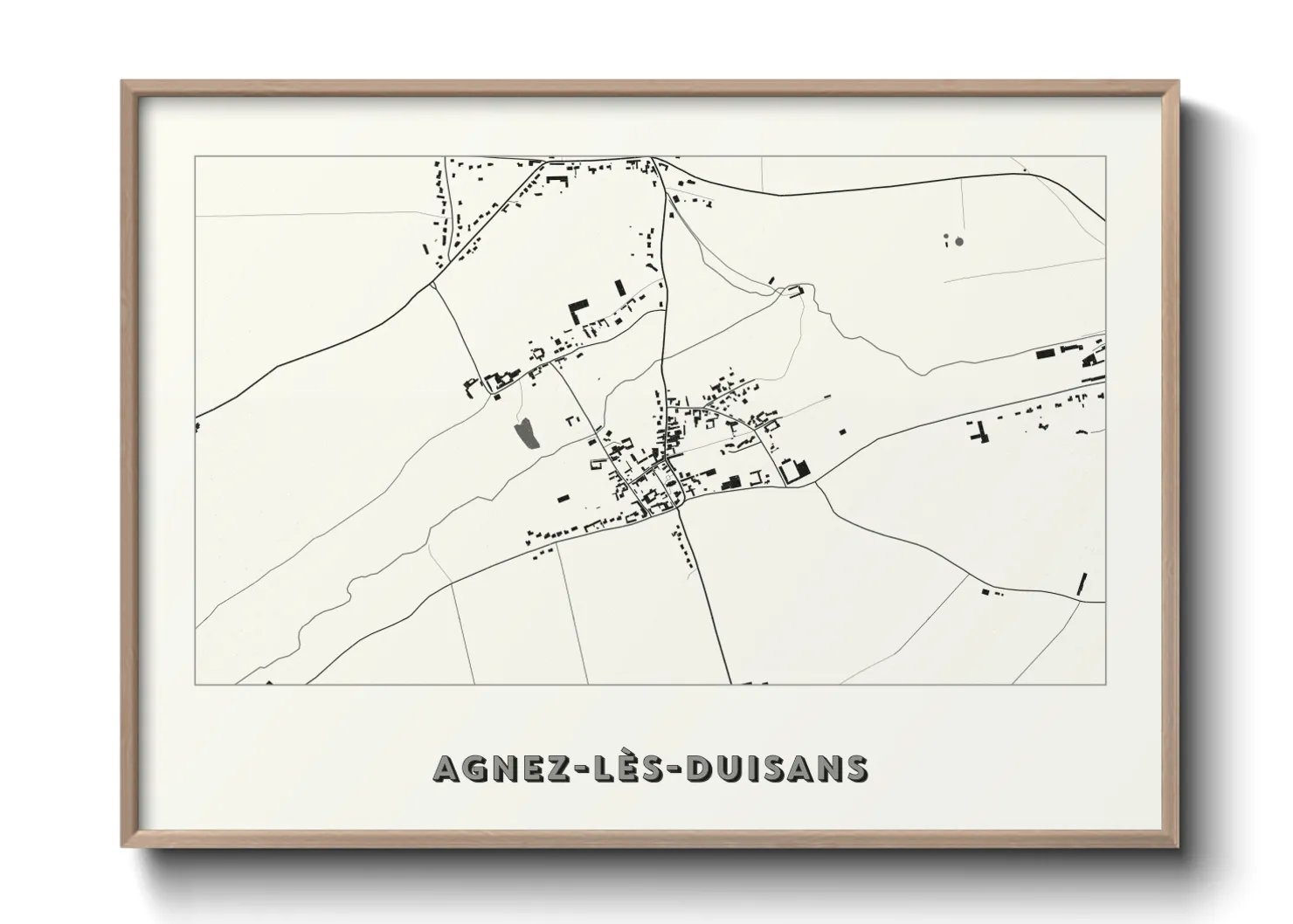 Une affiche de carte sur Agnez-lès-Duisans