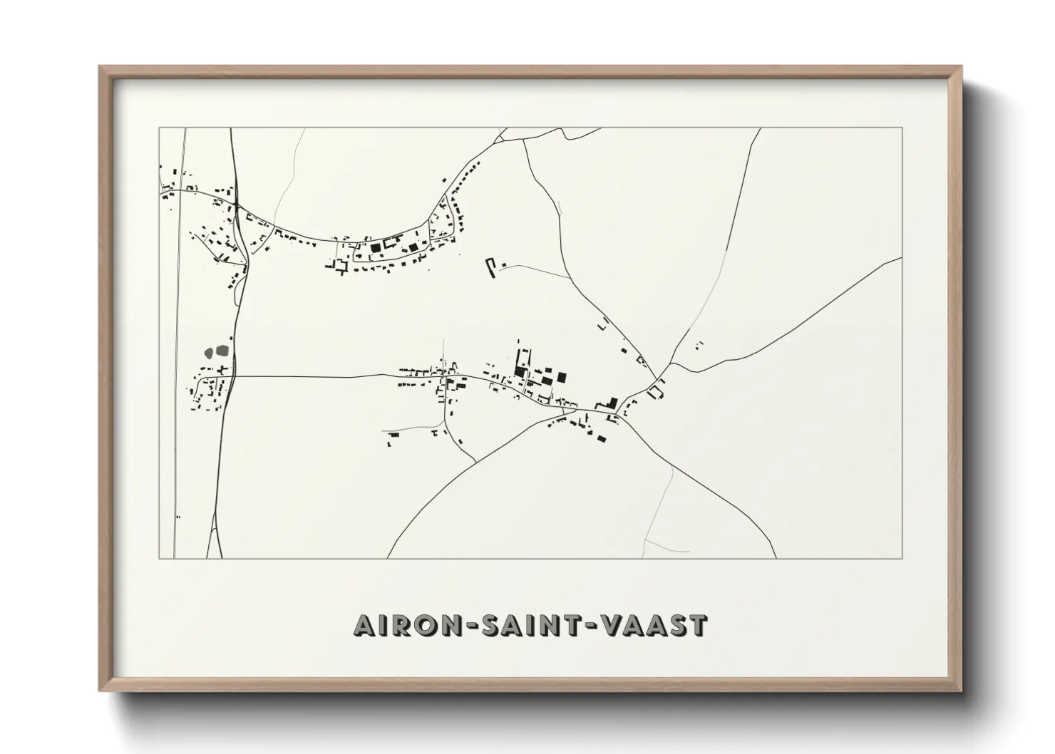 Une affiche de carte sur Airon-Saint-Vaast