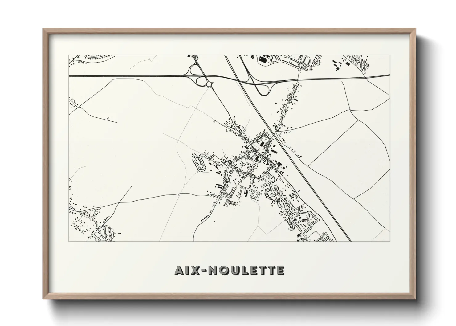 Une affiche de carte sur Aix-Noulette