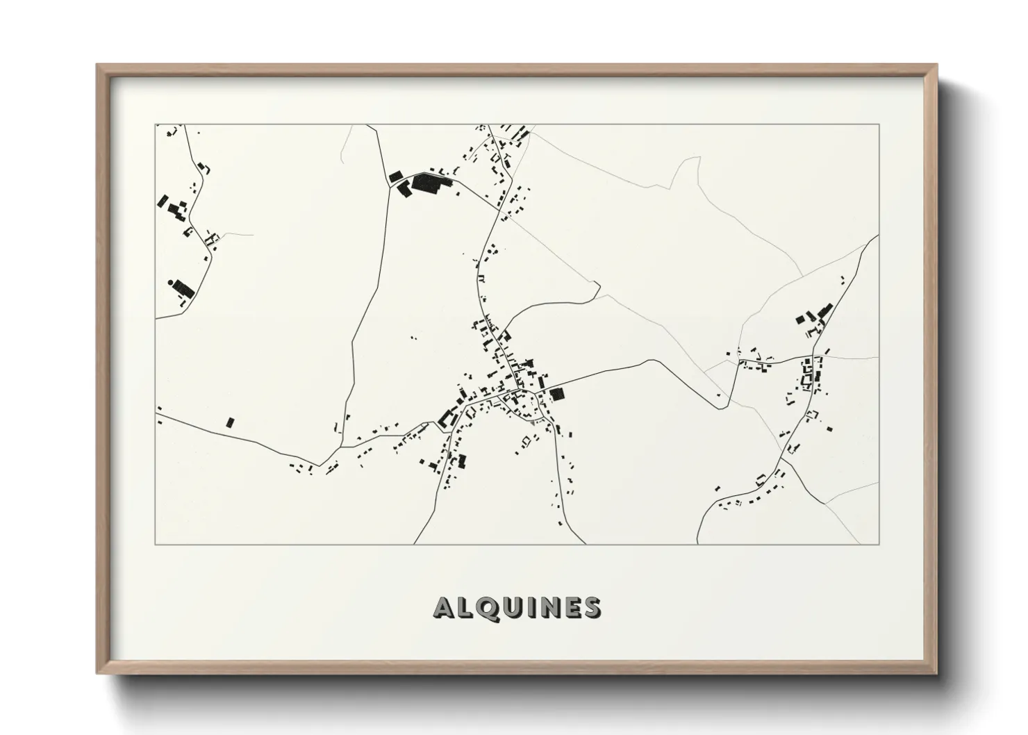 Une affiche de carte sur Alquines