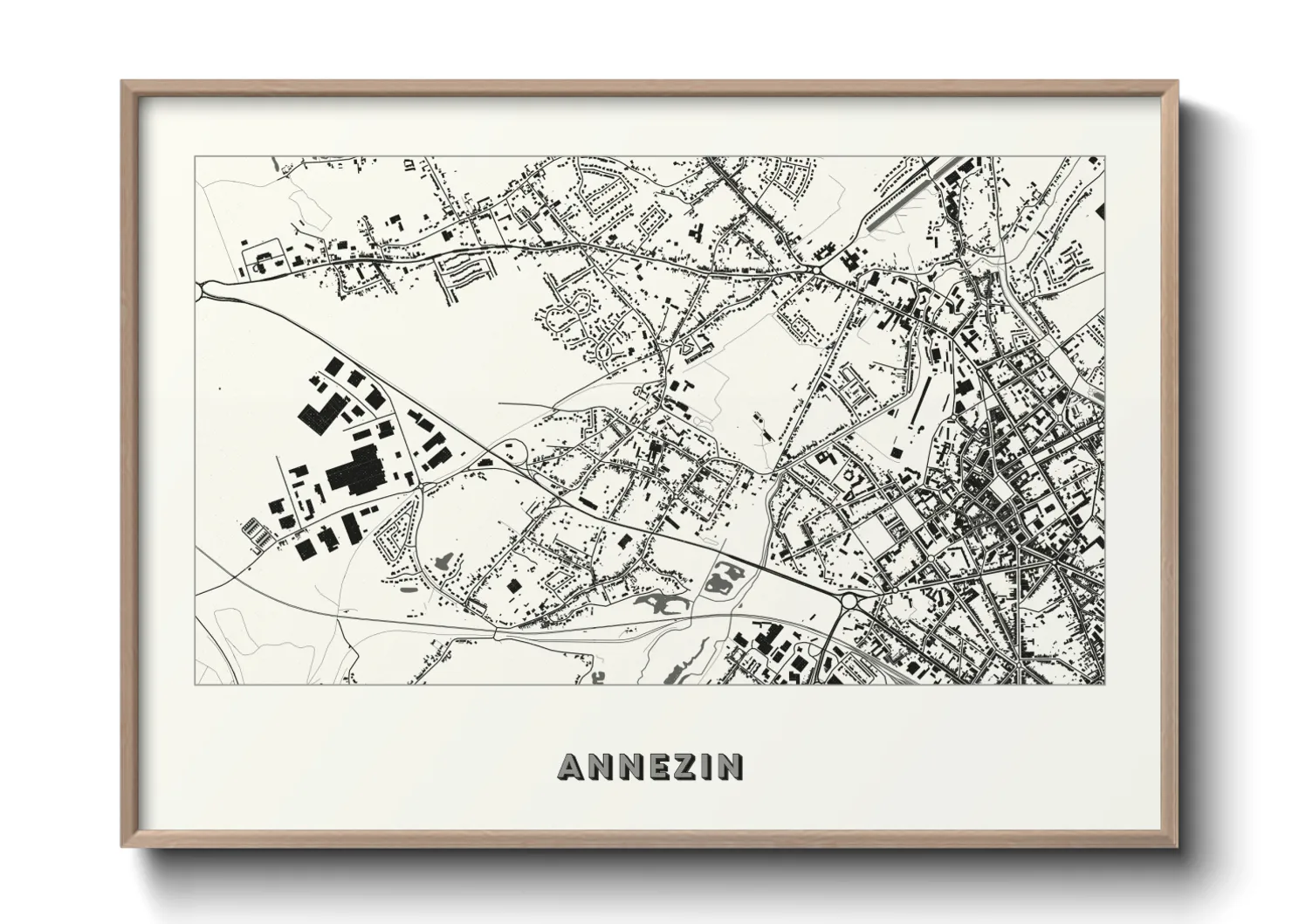 Une affiche de carte sur Annezin