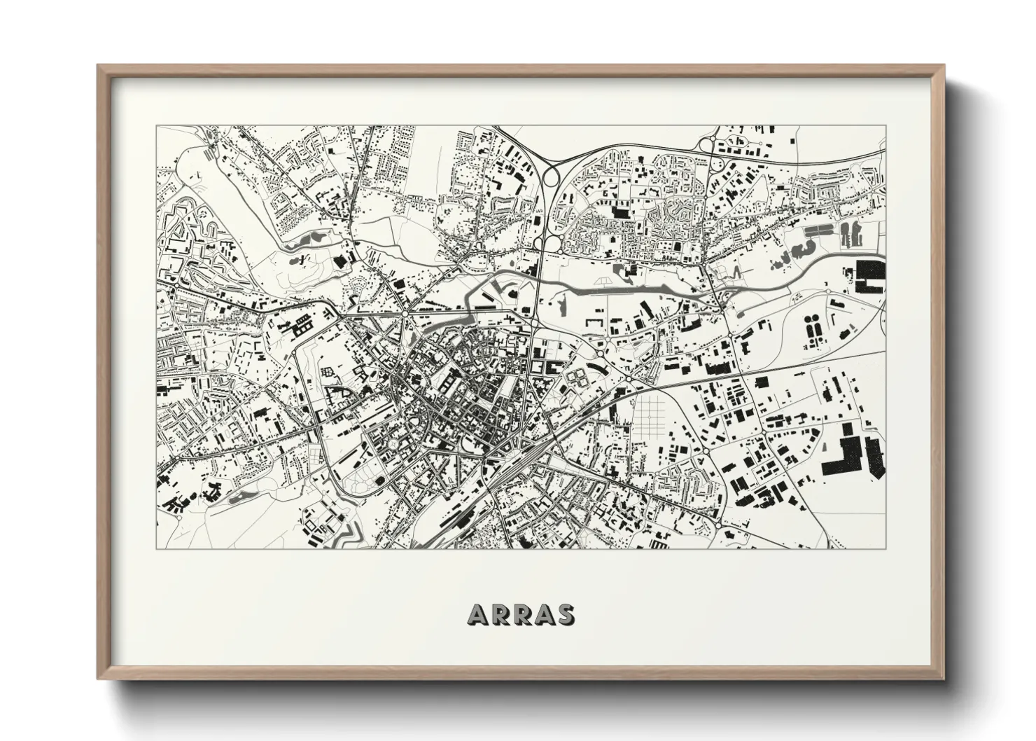 Une affiche de carte sur Arras