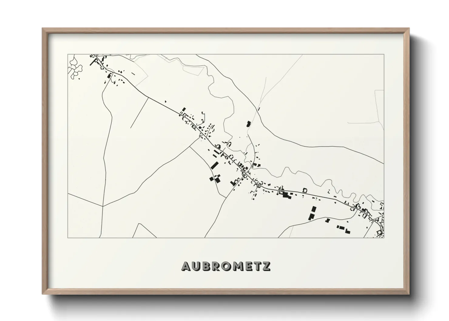 Une affiche de carte sur Aubrometz
