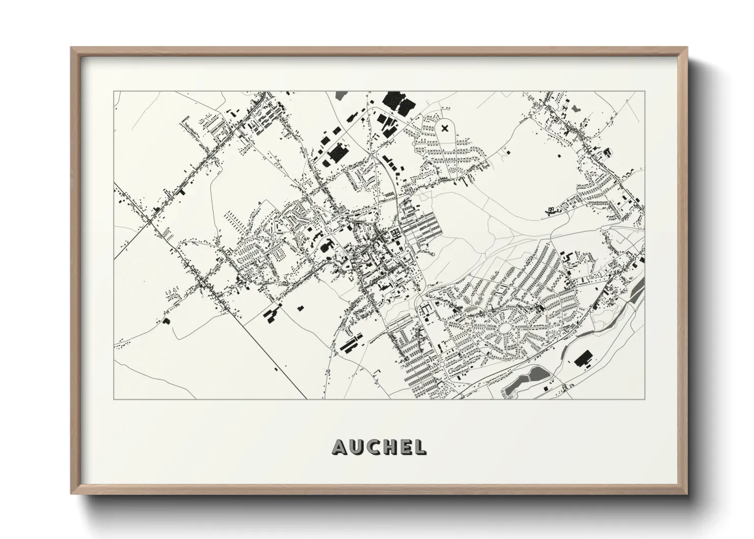 Une affiche de carte sur Auchel