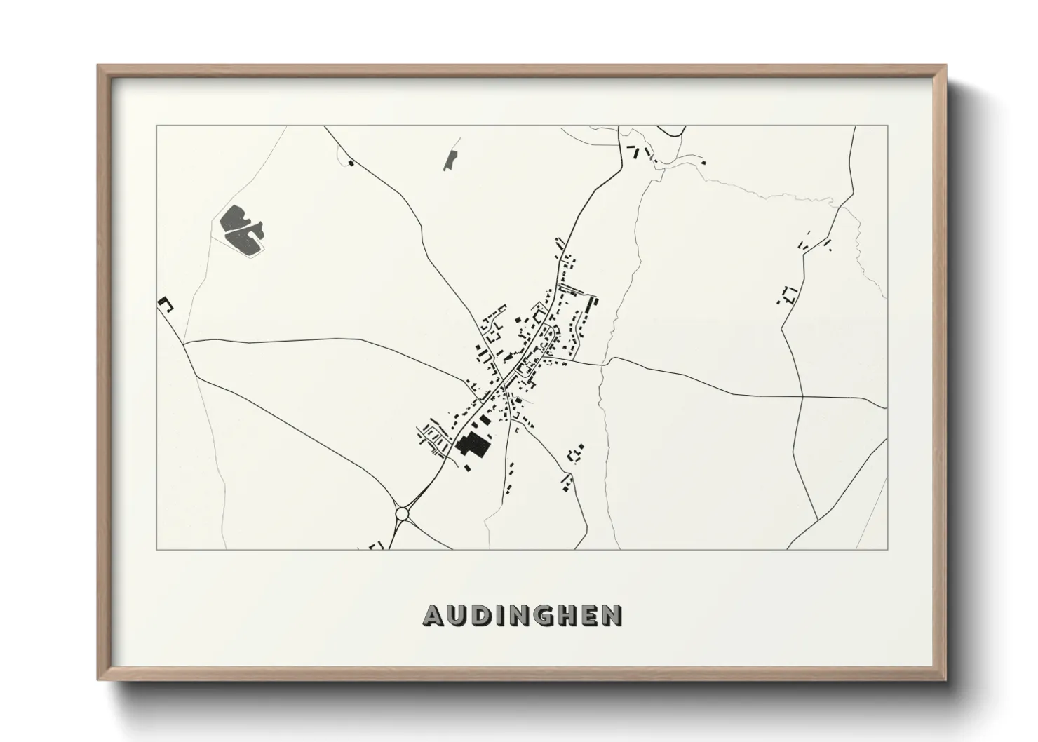 Une affiche de carte sur Audinghen