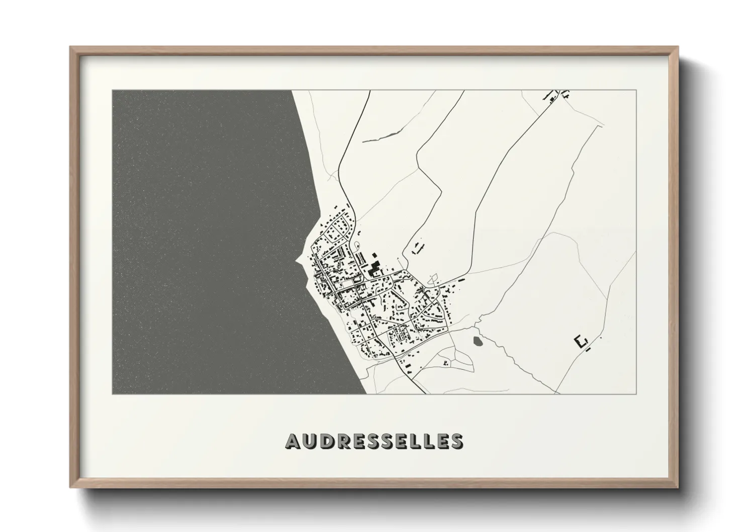 Une affiche de carte sur Audresselles