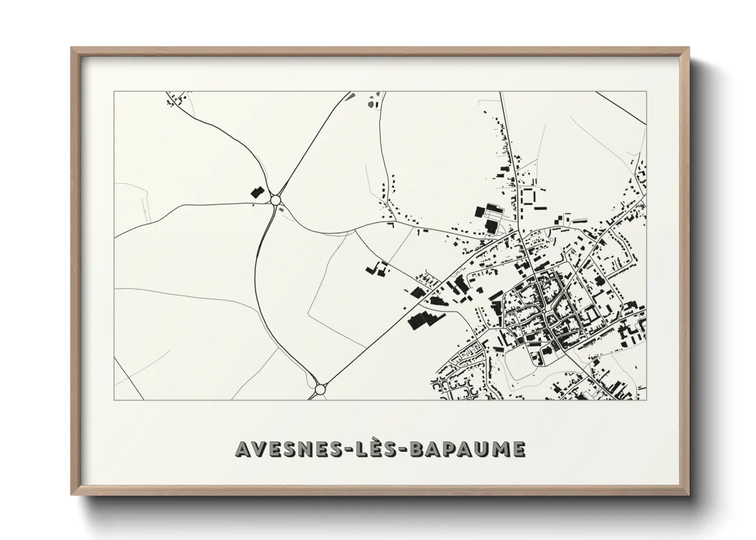 Une affiche de carte sur Avesnes-lès-Bapaume
