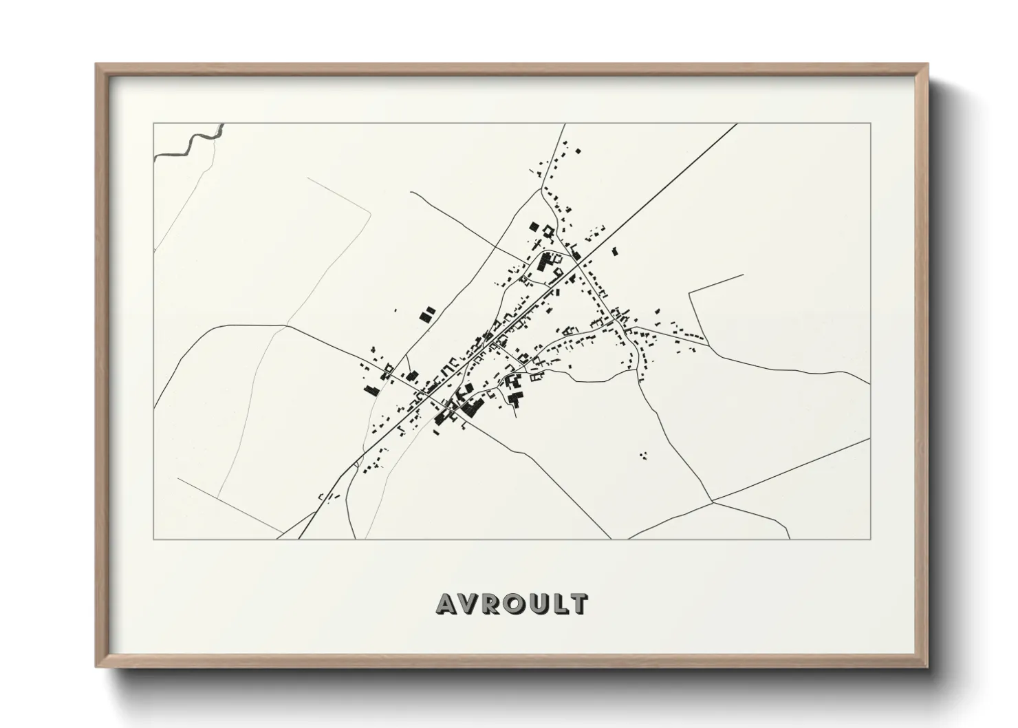 Une affiche de carte sur Avroult