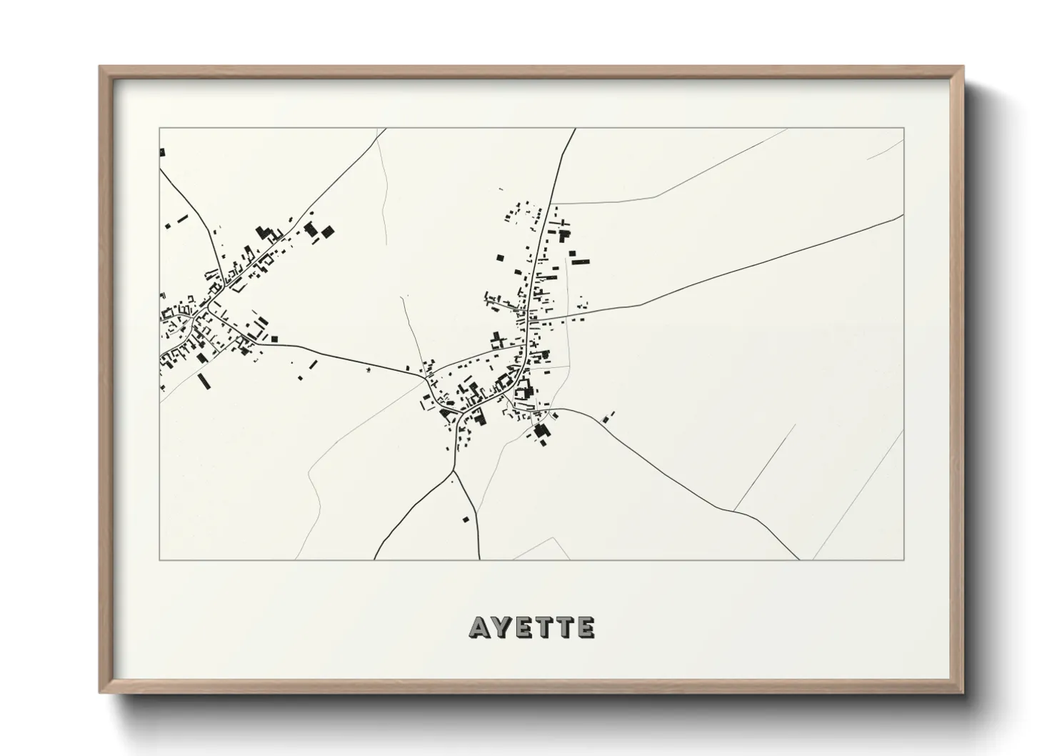Une affiche de carte sur Ayette