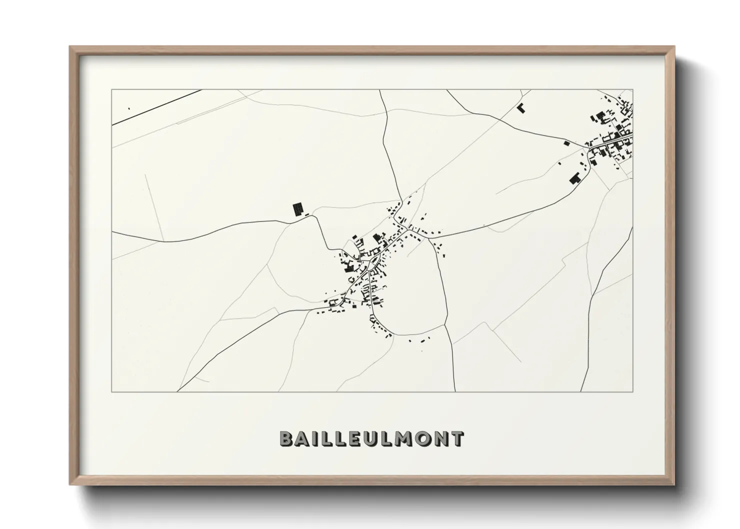 Une affiche de carte sur Bailleulmont