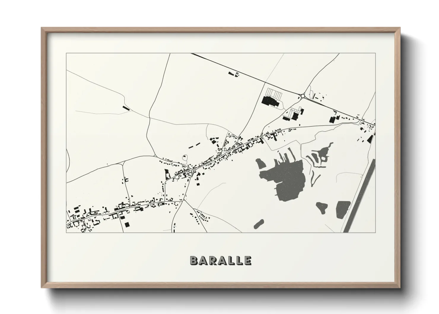 Une affiche de carte sur Baralle
