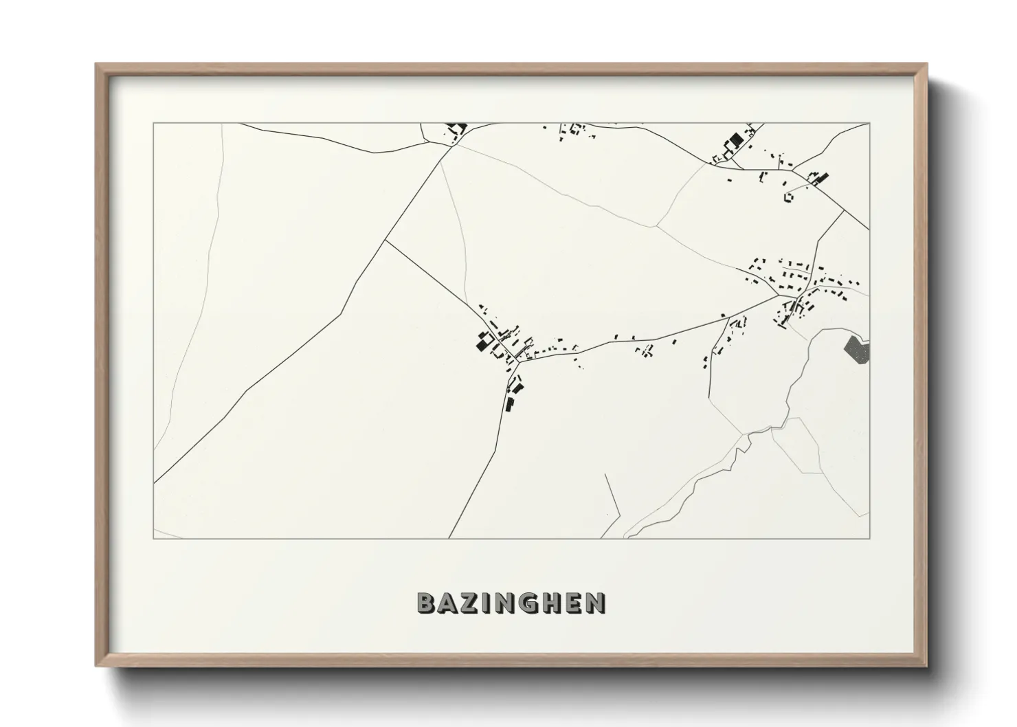Une affiche de carte sur Bazinghen
