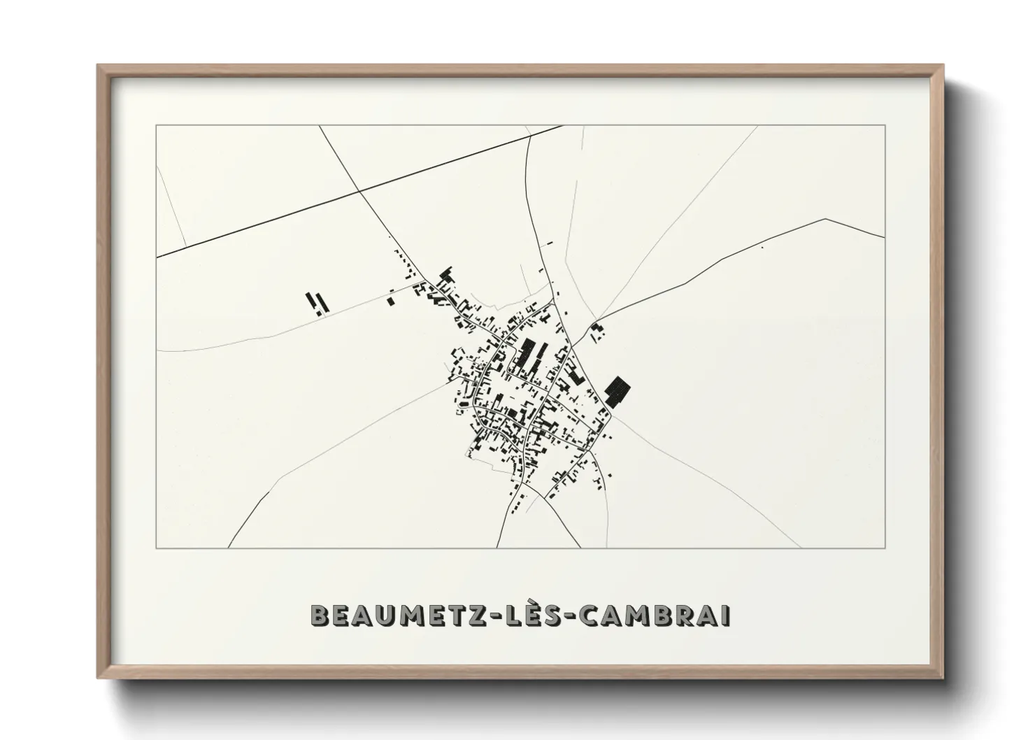 Une affiche de carte sur Beaumetz-lès-Cambrai