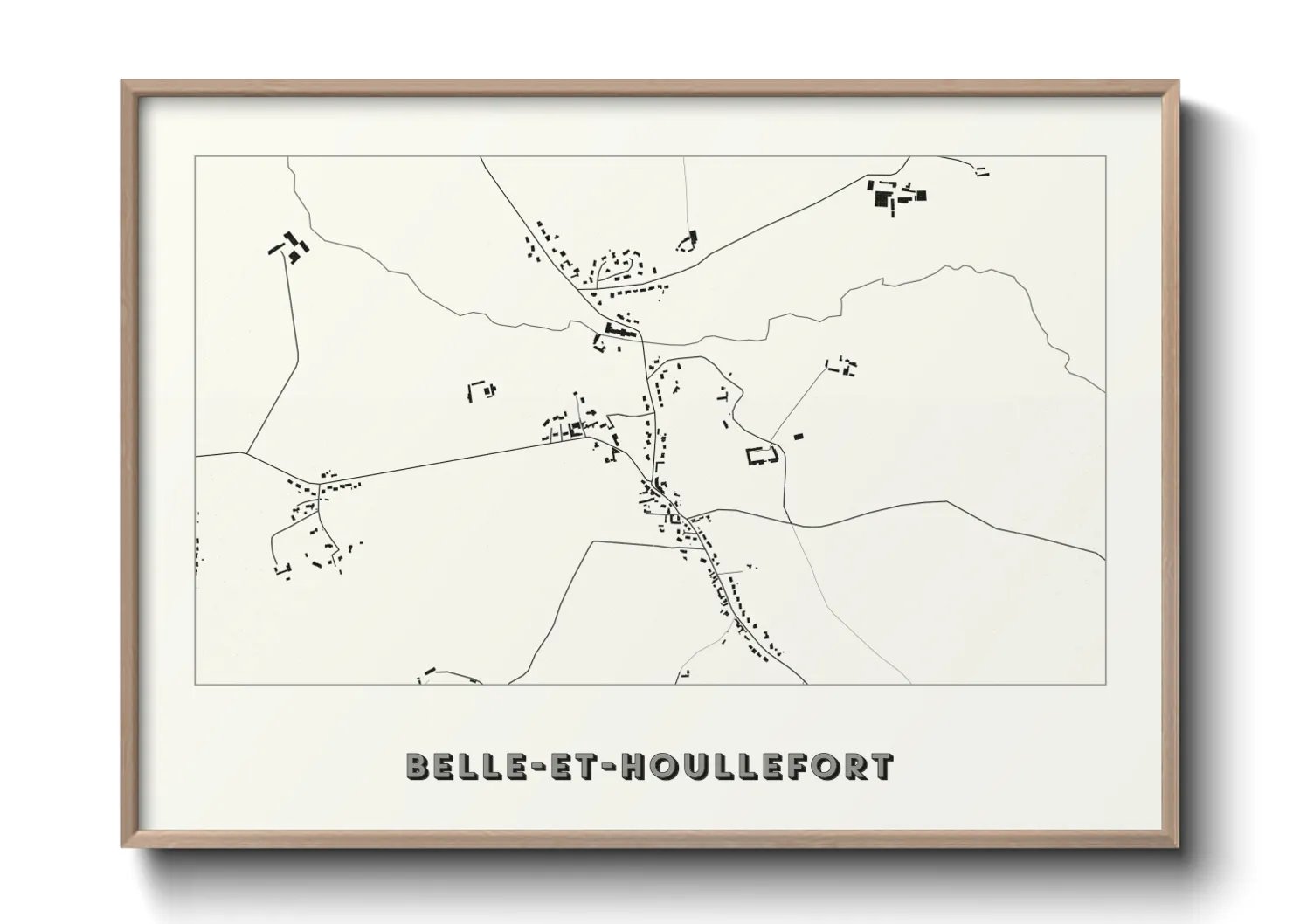 Une affiche de carte sur Belle-et-Houllefort