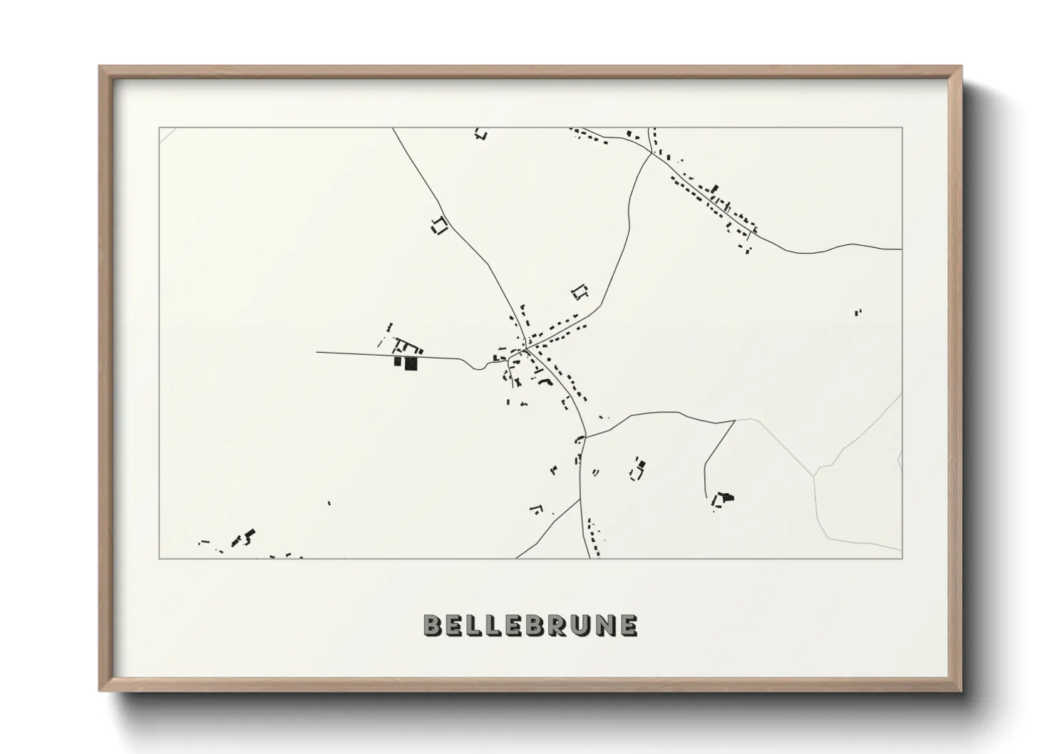 Une affiche de carte sur Bellebrune