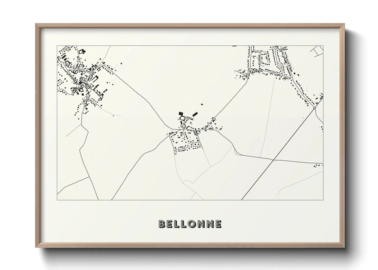 Une affiche de carte sur Bellonne