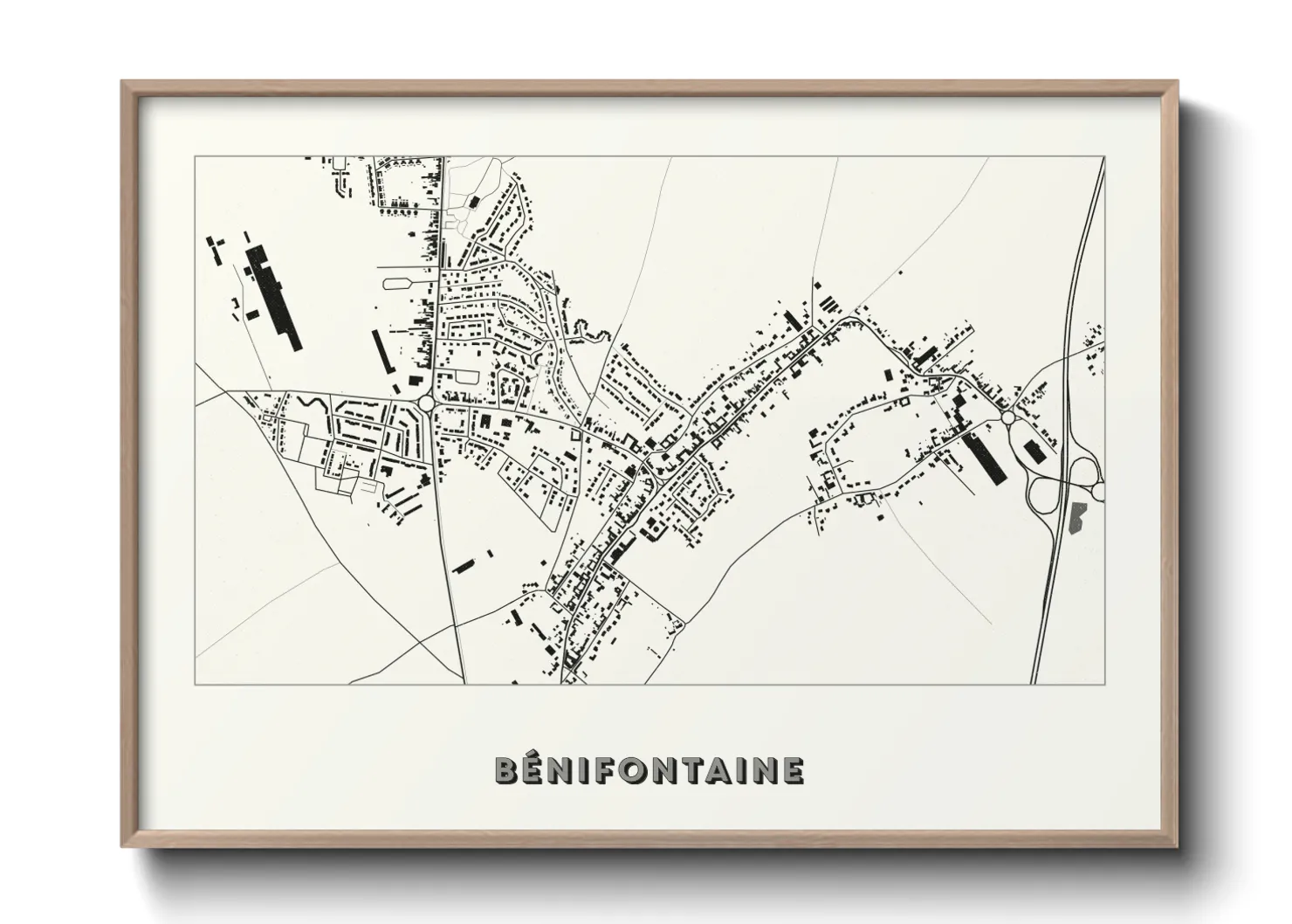 Une affiche de carte sur Bénifontaine