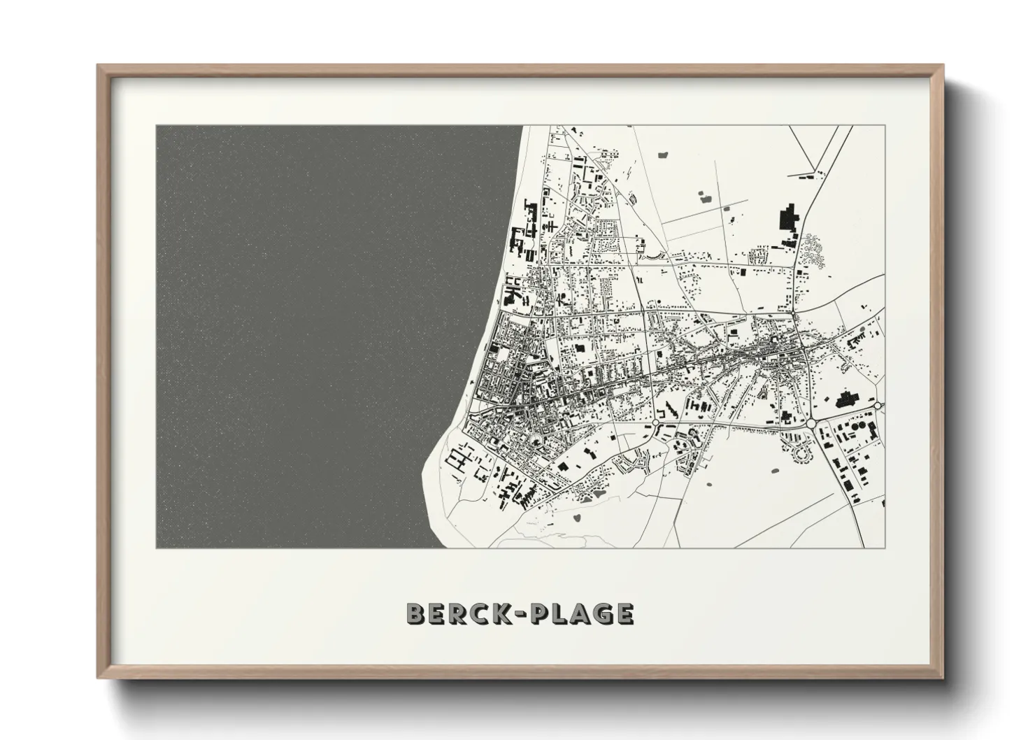 Une affiche de carte sur Berck-Plage
