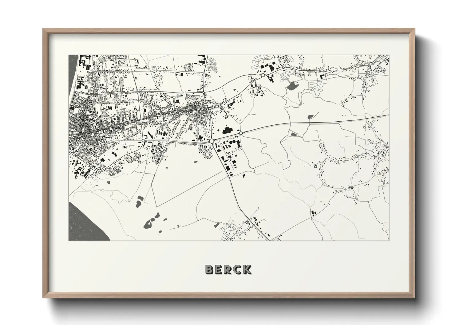 Une affiche de carte sur Berck