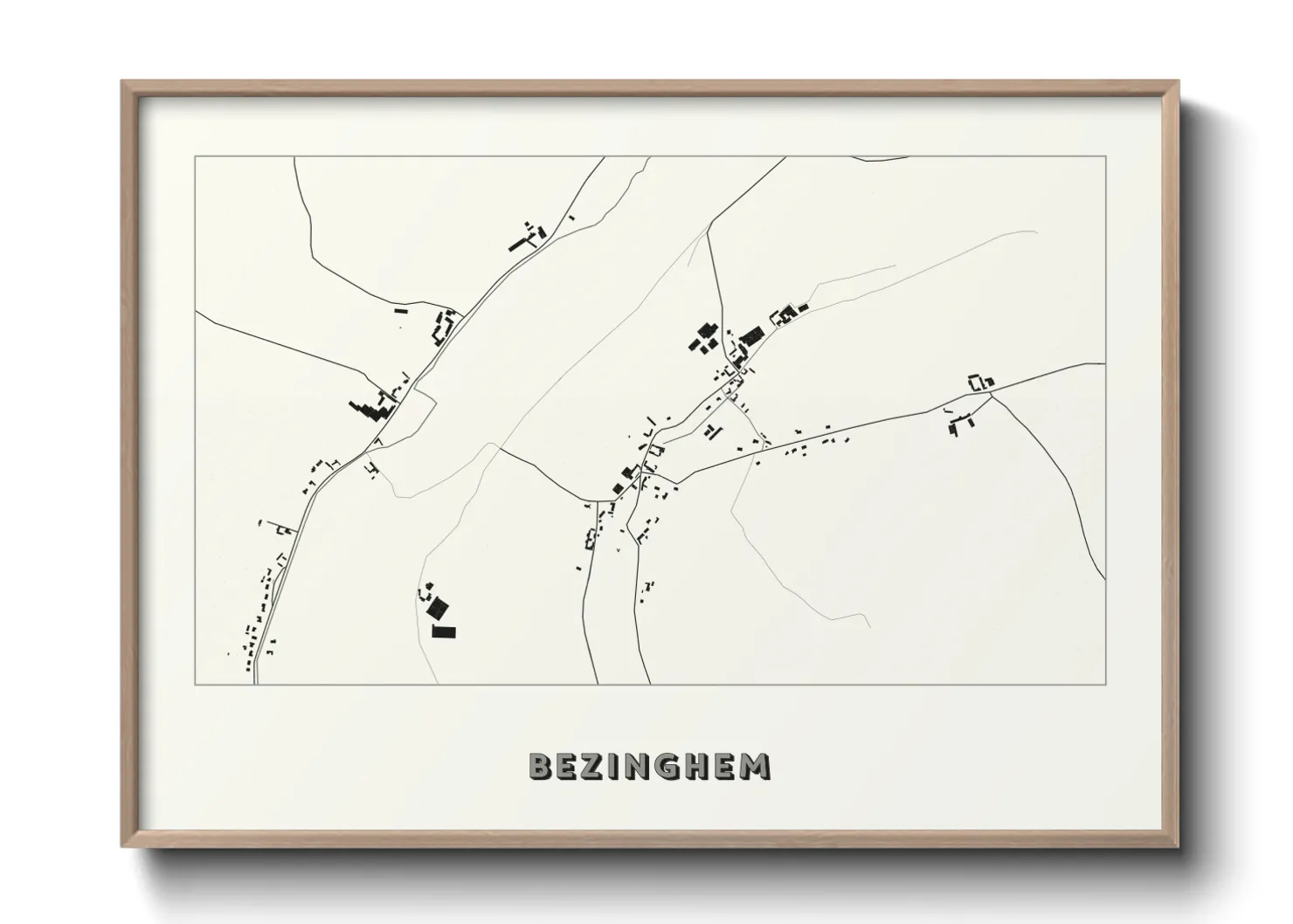 Une affiche de carte sur Bezinghem