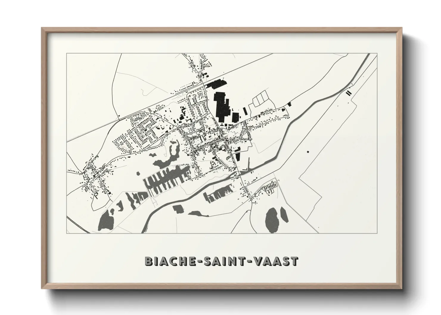 Une affiche de carte sur Biache-Saint-Vaast