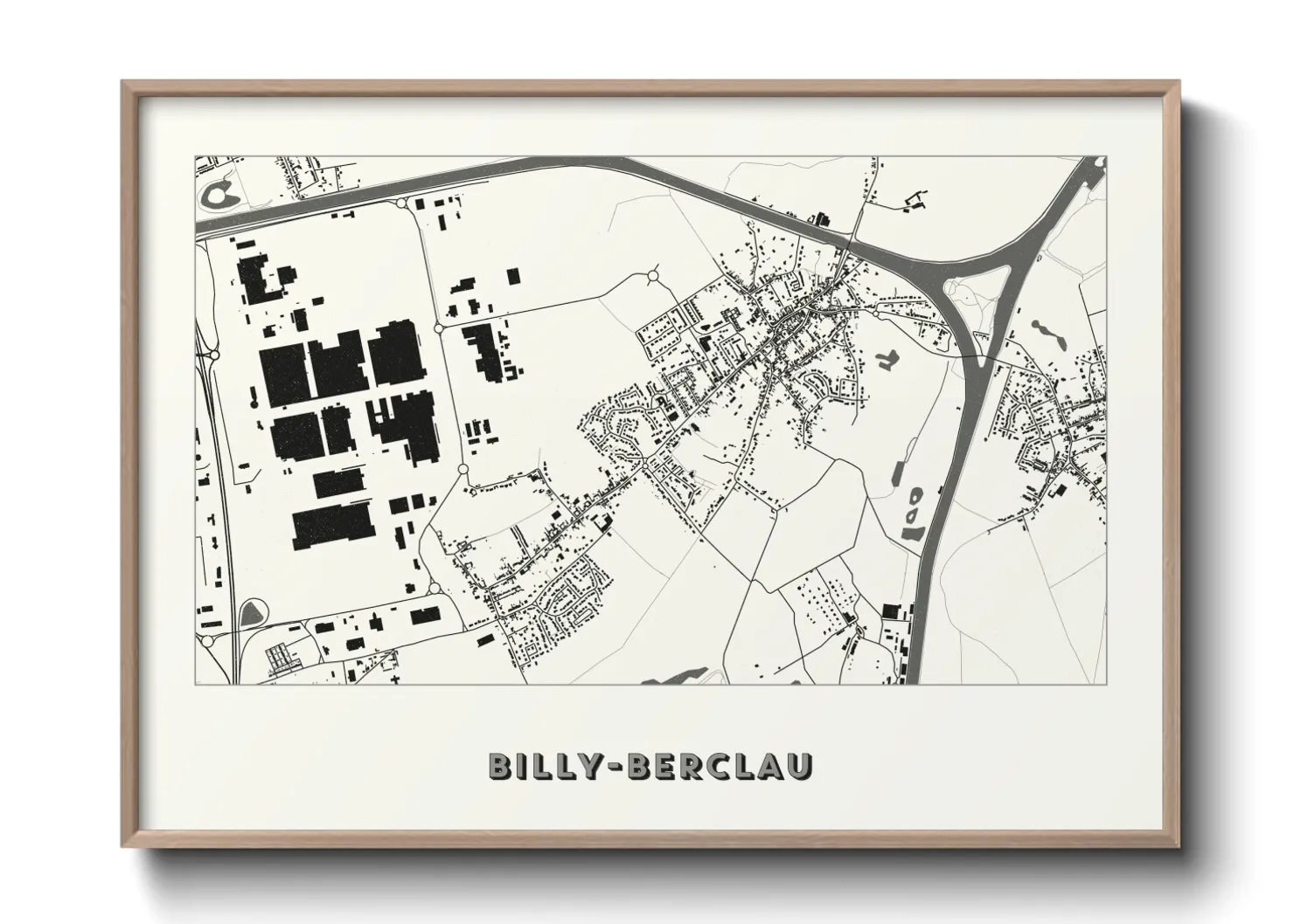 Une affiche de carte sur Billy-Berclau