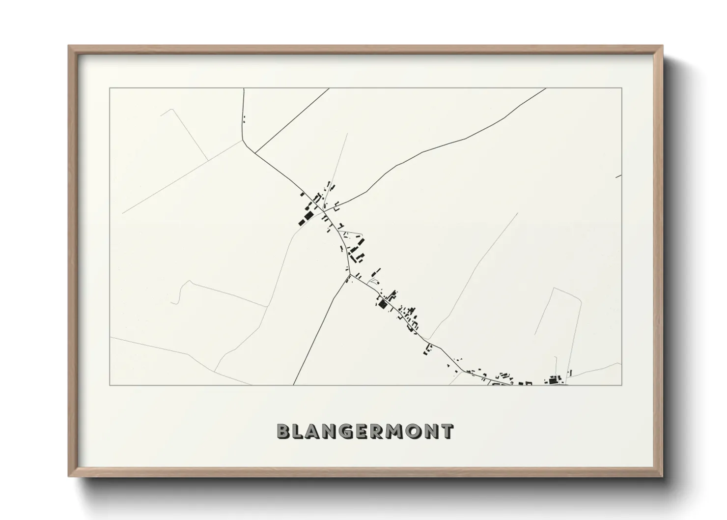 Une affiche de carte sur Blangermont
