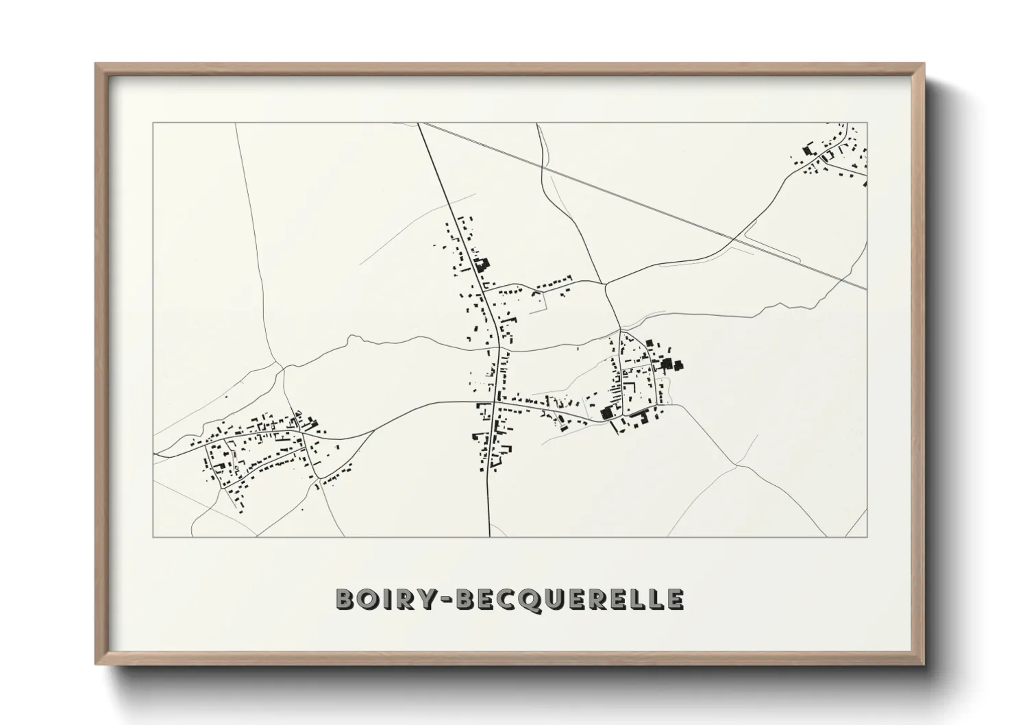 Une affiche de carte sur Boiry-Becquerelle