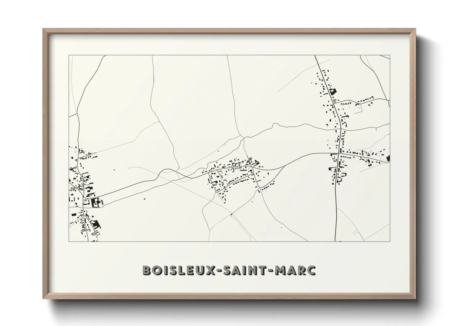 Une affiche de carte sur Boisleux-Saint-Marc