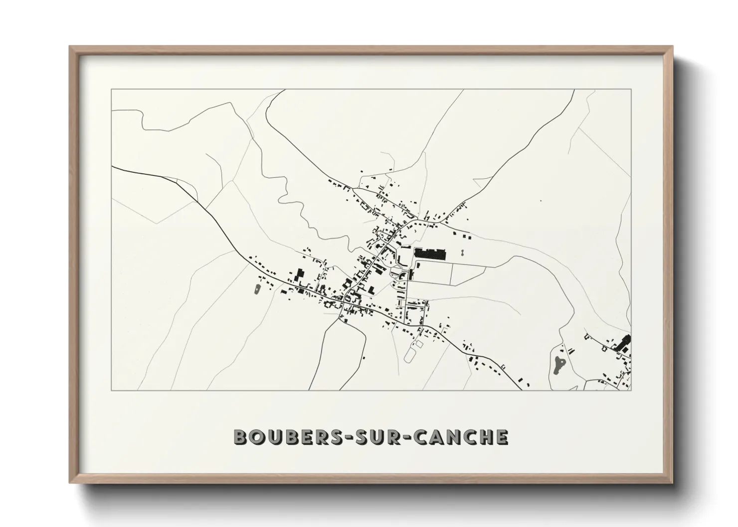 Une affiche de carte sur Boubers-sur-Canche