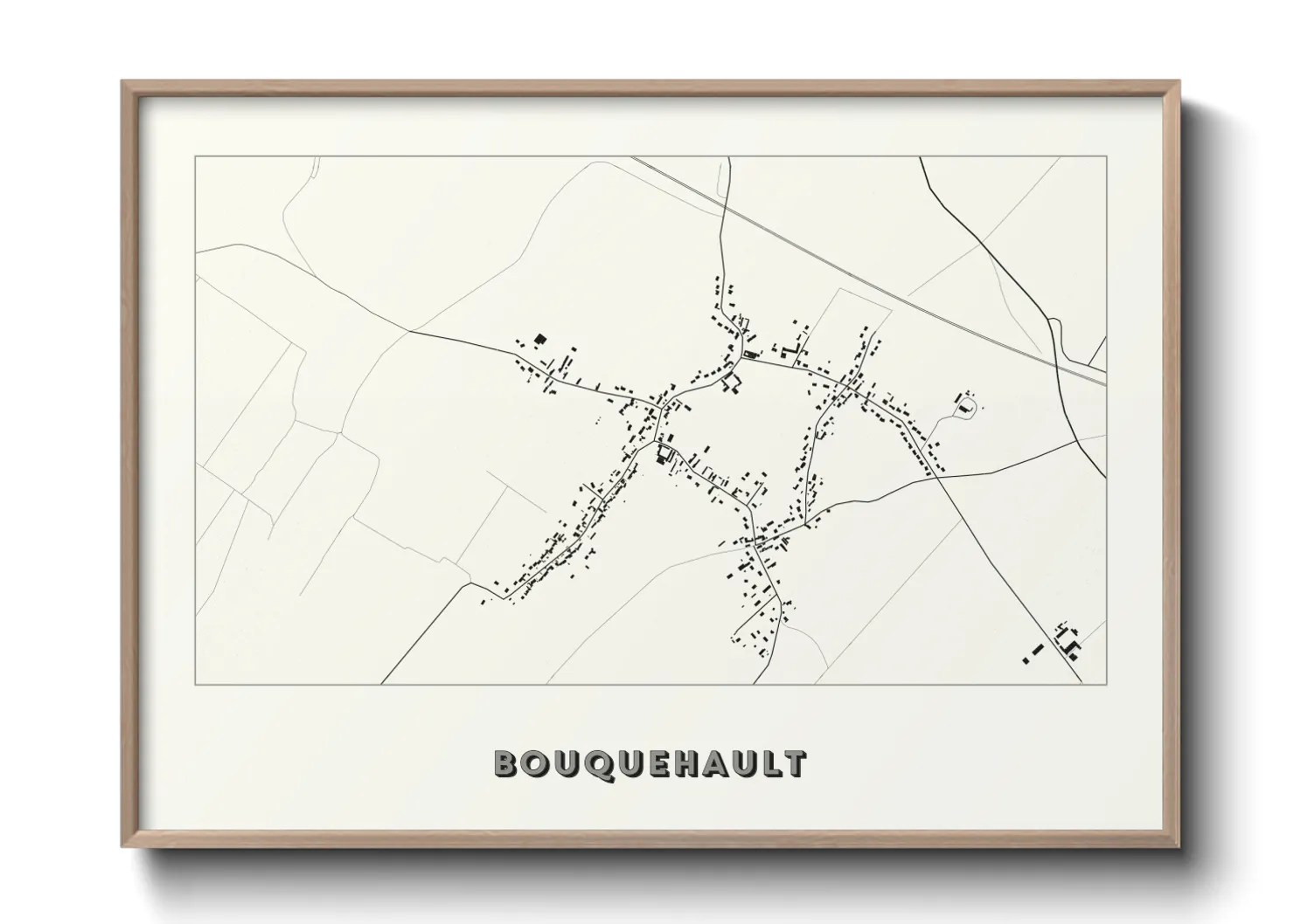 Une affiche de carte sur Bouquehault