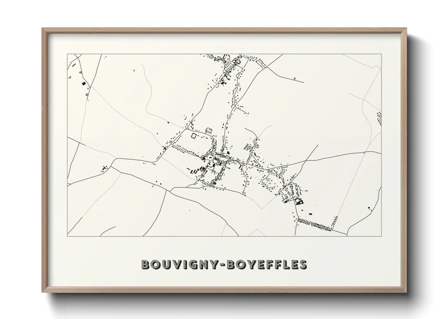 Une affiche de carte sur Bouvigny-Boyeffles