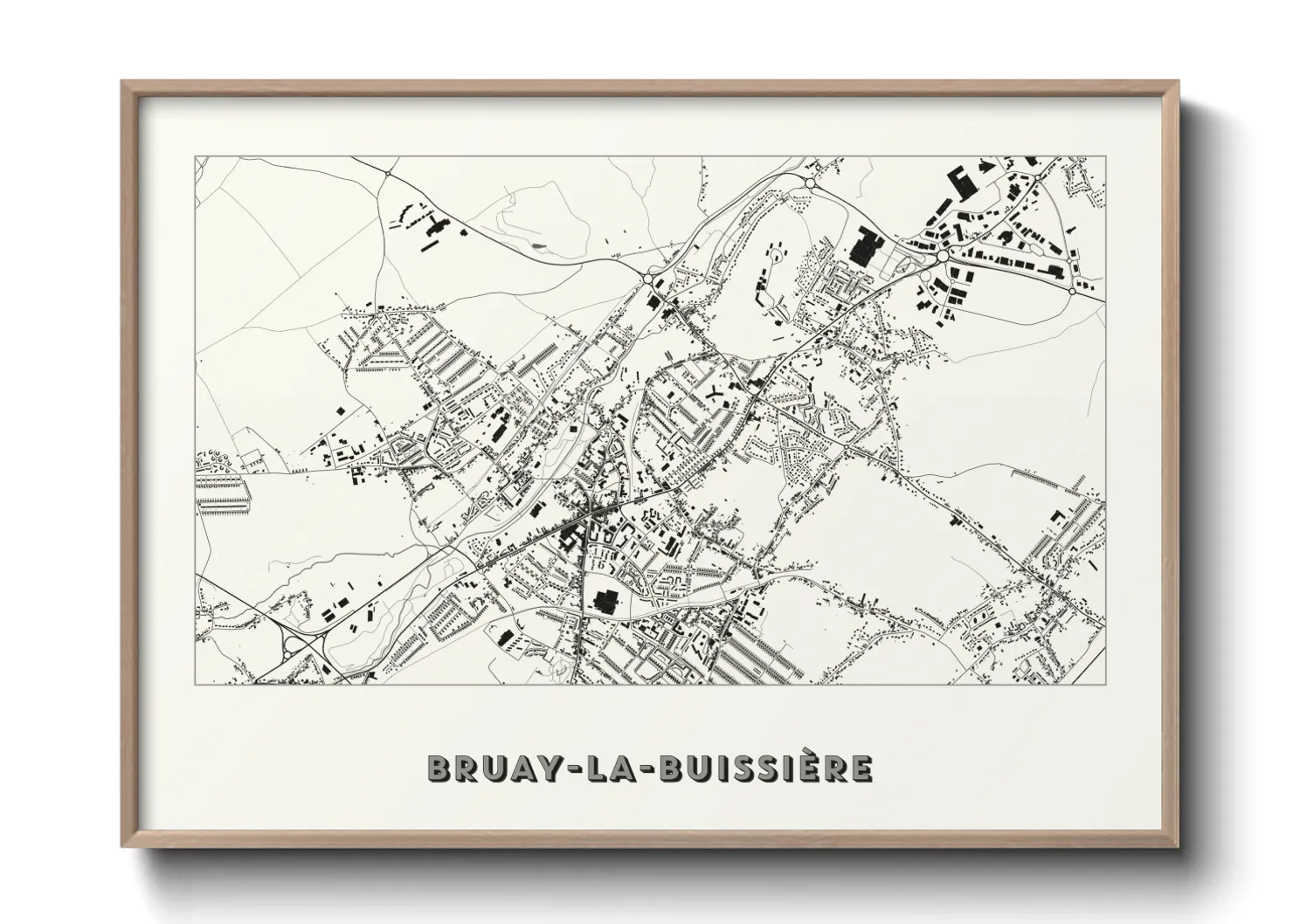 Une affiche de carte sur Bruay-la-Buissière